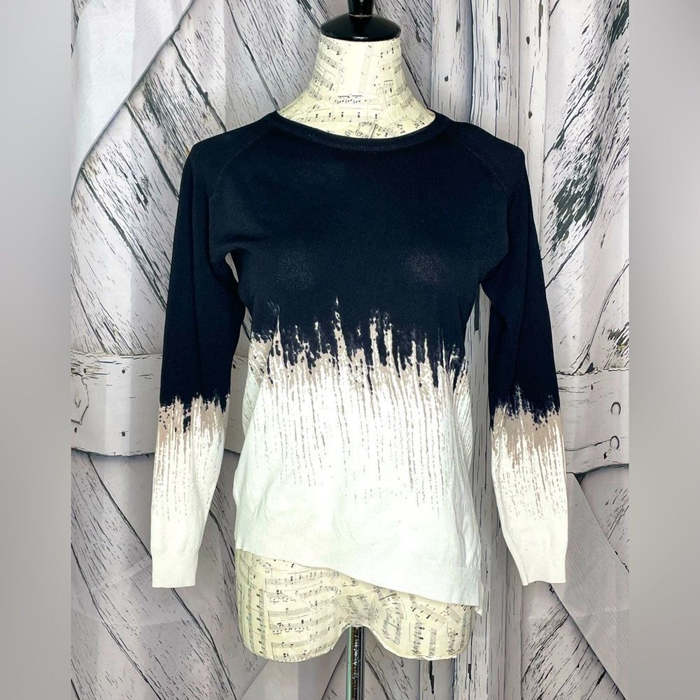 Maude Vivante Crewneck Sweater with Asymmetric Hem S